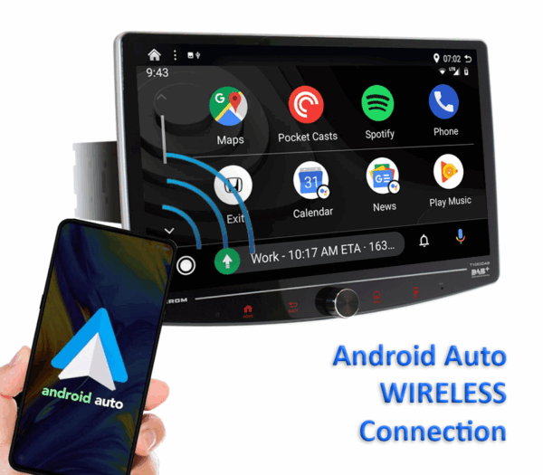 Macrom T1003DAB Monitor da 10.1 pollici con CarPlay & Android Auto wireless con radio RDS e DAB+ - immagine 6