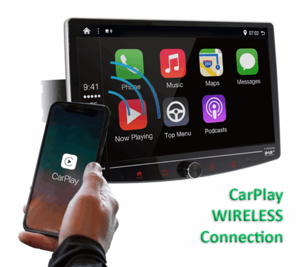 Macrom T1003DAB Monitor da 10.1 pollici con CarPlay & Android Auto wireless con radio RDS e DAB+ - immagine 5