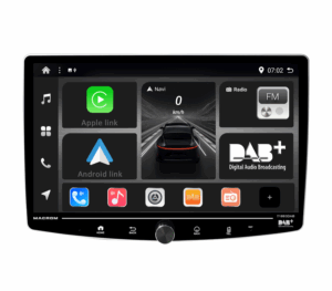 Macrom T1003DAB Monitor da 10.1 pollici con CarPlay & Android Auto wireless con radio RDS e DAB+