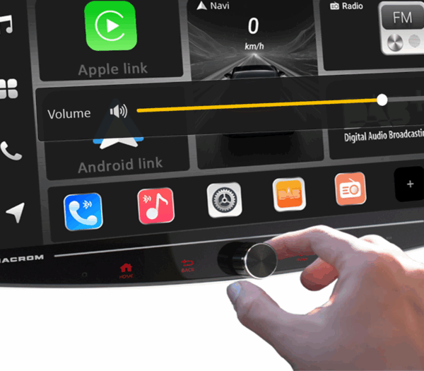 Macrom T1003DAB Monitor da 10.1 pollici con CarPlay & Android Auto wireless con radio RDS e DAB+ - immagine 4