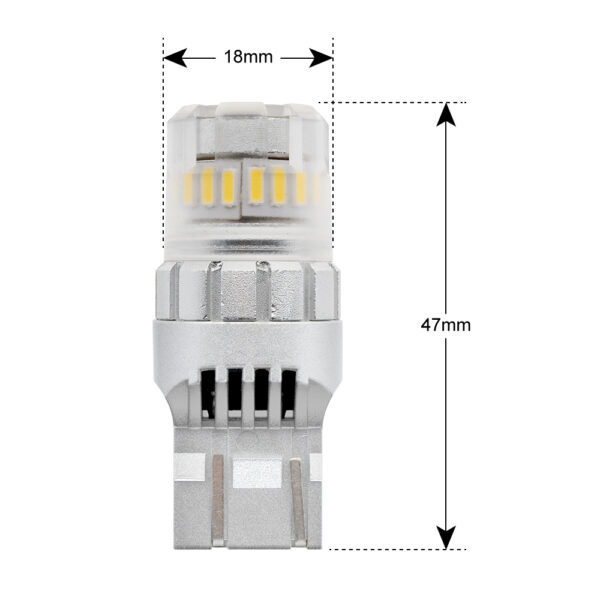 LAMPADE LED SERIE POWER W21/5W 12V (T20 7443) W3x16q - immagine 2