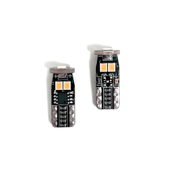 LAMPADE LED SERIE POWER W5W 12V con 6 chip 2835 color AMBRA - immagine 3