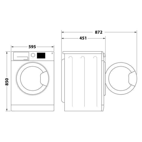 Lavatrice slim a libera installazione a carica frontale Whirlpool: 7,0 kg - WSB 725 D IT - immagine 2