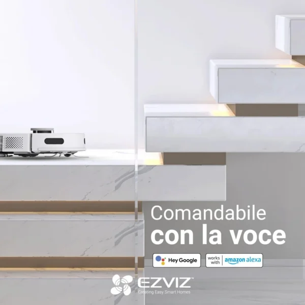Ezviz RE4 PLUS Robot Aspirapolvere con Sacco Lavapavimenti Contenitore polvere Autonomia 240 minuti con Base Svuota Polvere - immagine 2