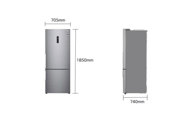 Frigorifero combinato 70cm | Classe E, 462L | Wi-Fi, Door & Linear Cooling, Fresh Balancer, No frost | Inox - immagine 2
