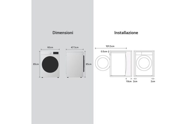 Lavatrice slim 8kg AI DD™ | Serie R3 Classe A-10% | 1200 giri, Lavaggio a vapore, Lavaggio con AI, Direct Drive | White - immagine 16