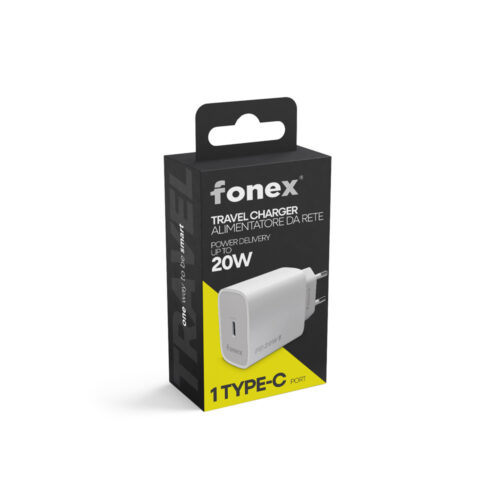 Fonex caricatore da rete 20W con porta Type-C (PD) | Bianco