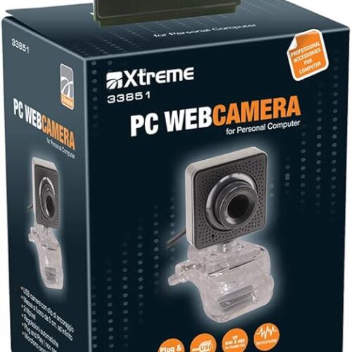 Xtreme 33851 PC Webcam, con Stelo Orientabile e Microfono