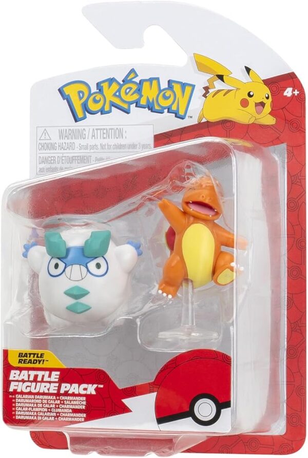 Pokémon Battle Figure 2 Pack (Galarian Darumaka & Charmander #5) W19 - immagine 4