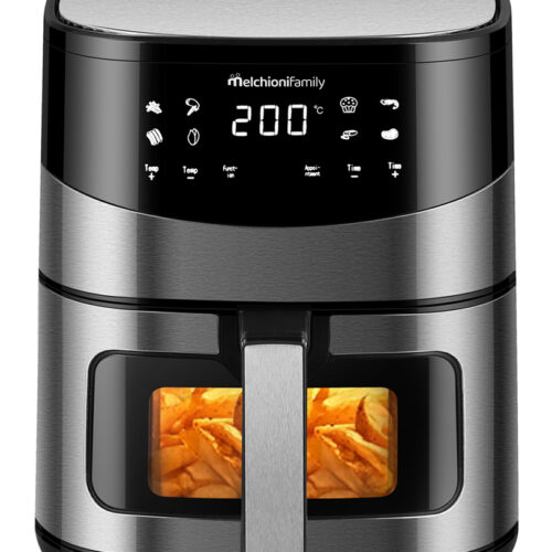 Friggitrice ad aria ARIANNA da 6,5 l con doppio elemento riscaldante nero