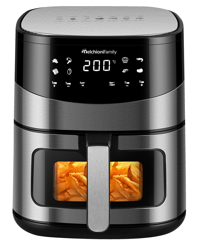 Friggitrice ad aria ARIANNA da 6,5 l con doppio elemento riscaldante nero