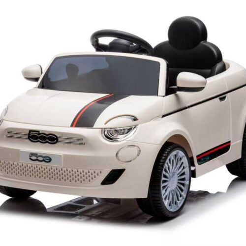 Baby Car Fiat 500 12V Bianca Telecomando e Fari LED